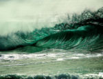A cresting wave