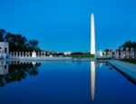 The Washington Monument at night
